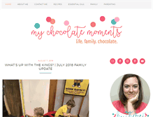 Tablet Screenshot of mychocolatemoments.com